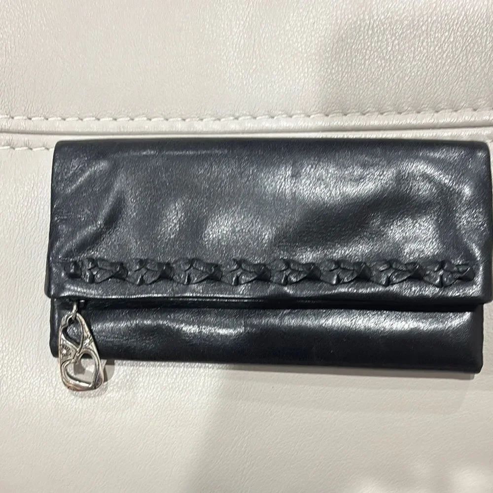 Brighton Vintage Black Leather Women's Wallet